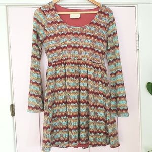 Freshine 70's Style Zigzag Dress